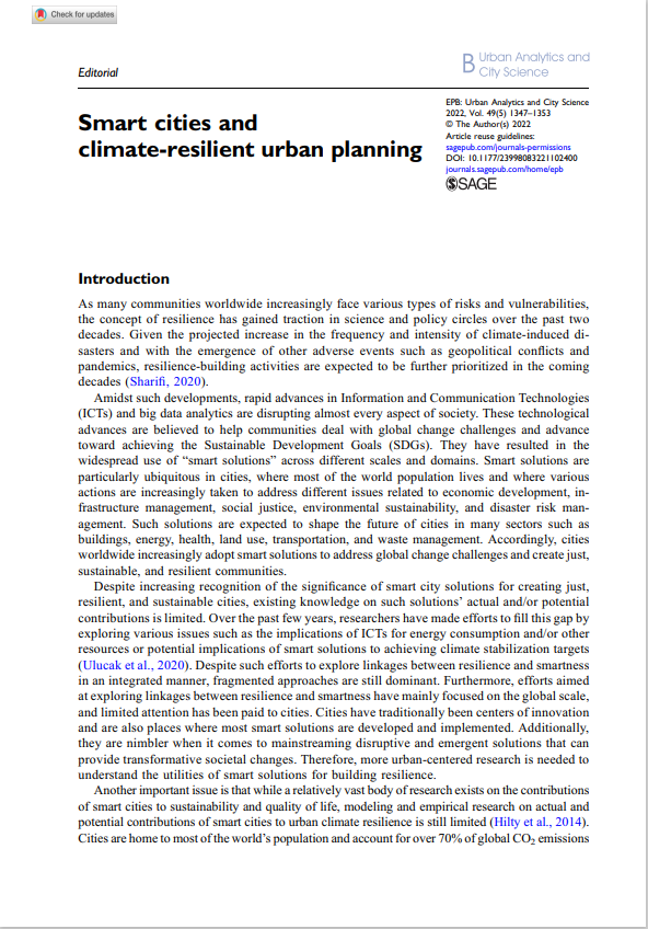 Smart Cities And Climate-resilient Urban Planning | Asia-Pacific ...